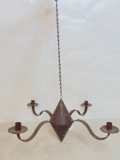 PRIMITIVE TOLE CANDLE FIXTURE,