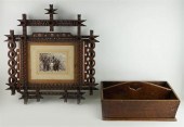 PRIMITIVE WALNUT KNIFE BOX AND