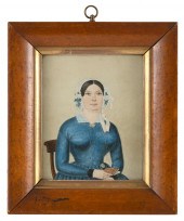 PRIMITIVE WATERCOLOR PORTRAIT