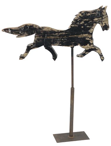 PRIMITIVE WOOD HORSE WEATHERVANE,