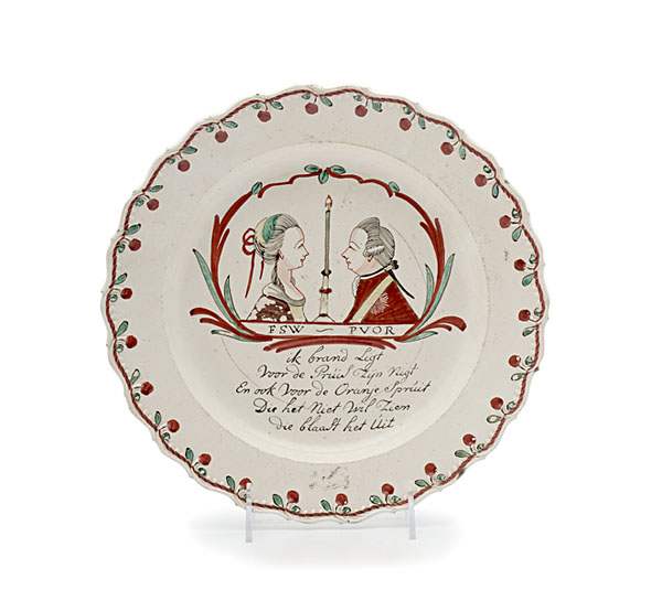 Prince William V Creamware Plate