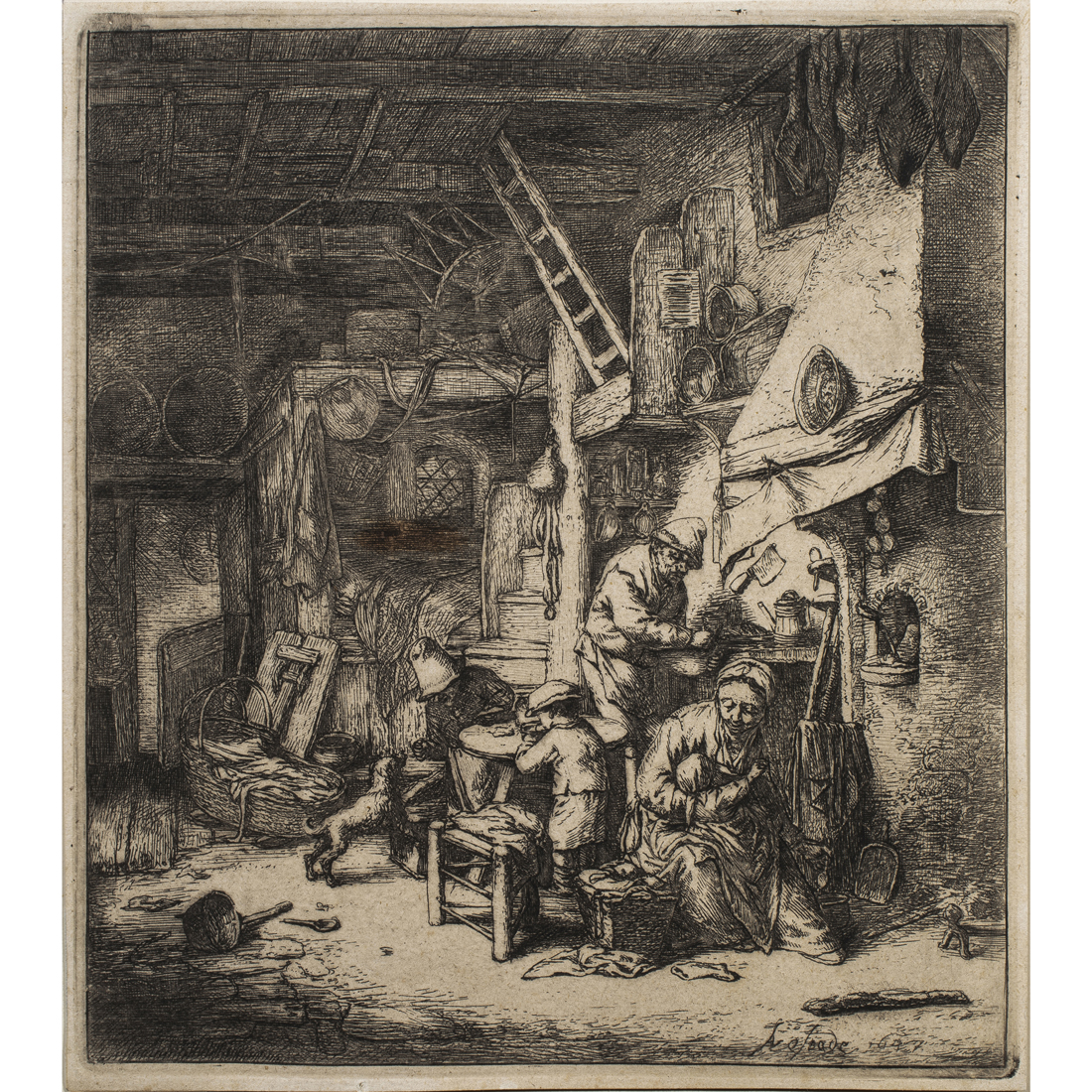 PRINT, ADRIAEN VAN OSTADE Adriaen