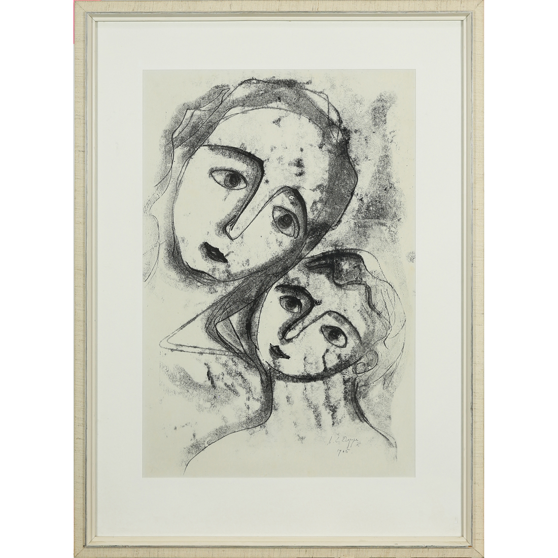 PRINT, MOTHER AND DAUGHTER Mother