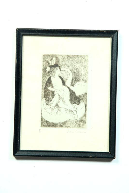 PRINT OF LEDA AND THE SWAN BY MARIE