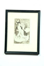 PRINT OF LEDA AND THE SWAN BY