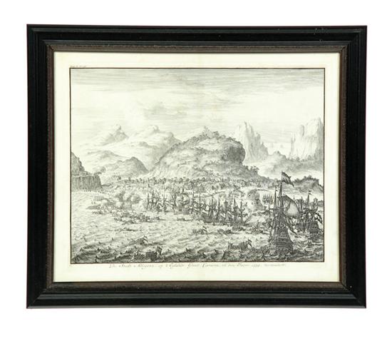 PRINT OF NAVAL BATTLE (DUTCH 