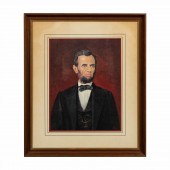 PRINT OF PAINTING OF LINCOLN B