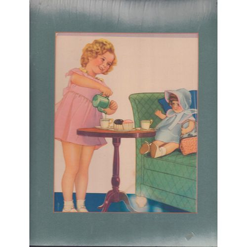 PRINT OF SHIRLEY TEMPLE IN PINK