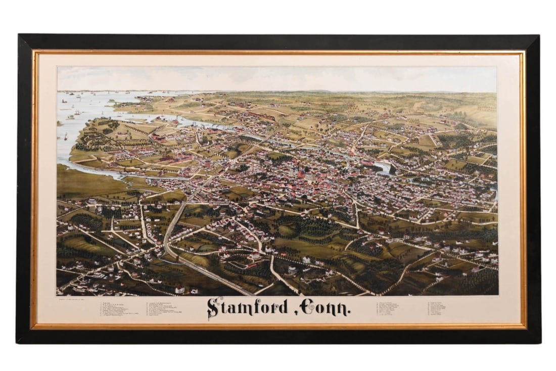 PRINT OF STAMFORD CT FROM A L. R.