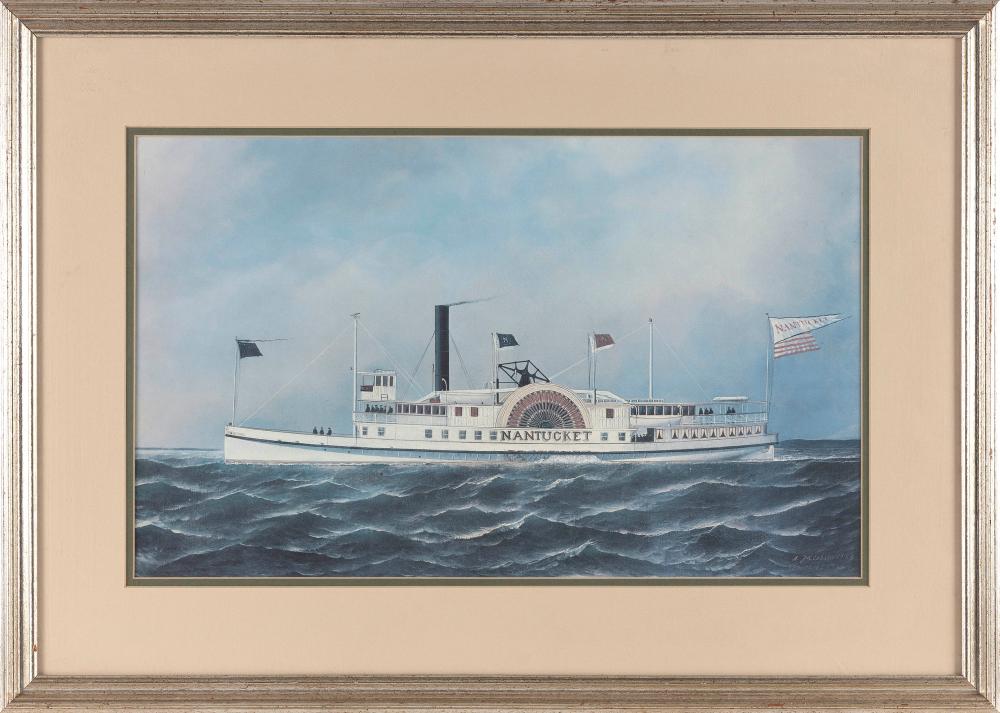 PRINT OF THE SIDEWHEEL STEAMER