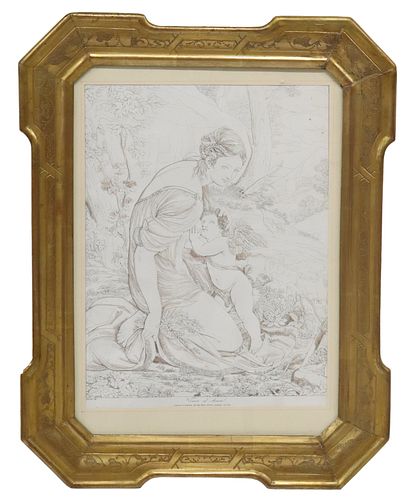 PRINT OF VENUS &AMP; CUPID IN AN