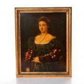 PRINT ON CANVAS, A LADY (LA BE