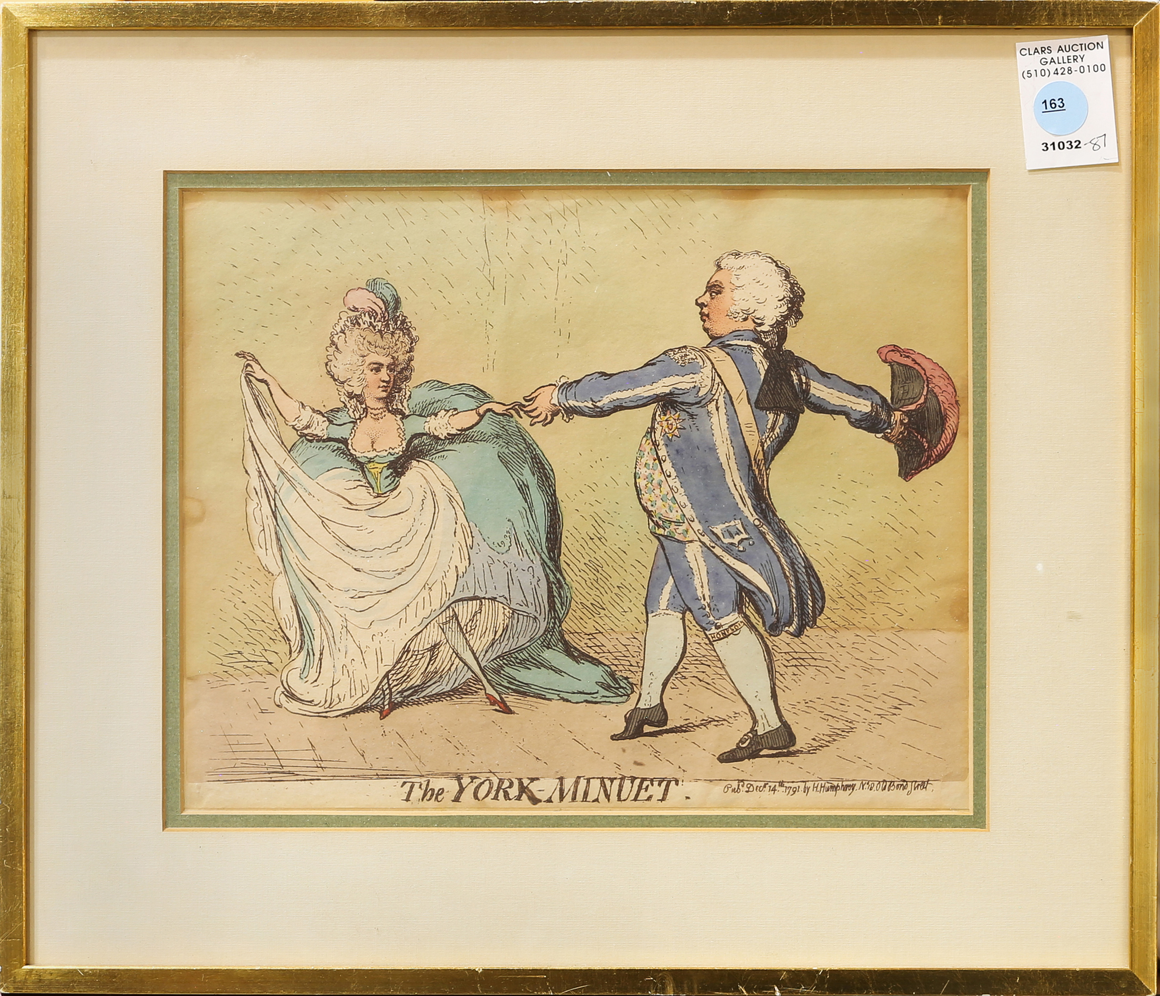 PRINT, THE YORK MINUET James