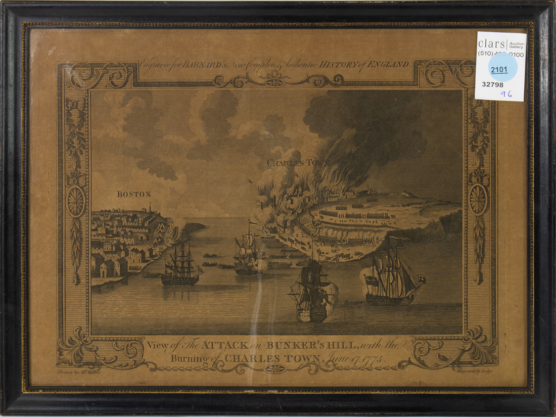 PRINT, VIEW OF THE ATTACK ON