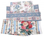 Printed fabric portions to inc