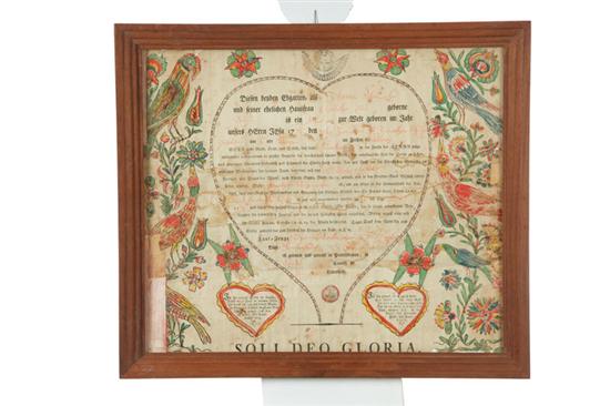 PRINTED FRAKTUR.  American  late