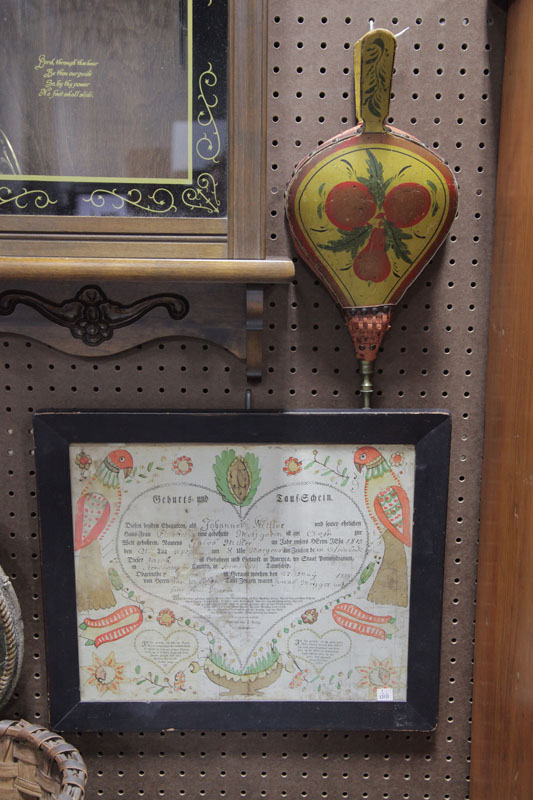 PRINTED FRAKTUR AND A PAIR OF