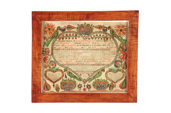 PRINTED FRAKTUR BY JOHANN HENRICH