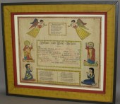 PRINTED TAUFSCHEIN BY J. HARTM