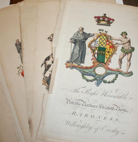 [Prints] Four English noble coats