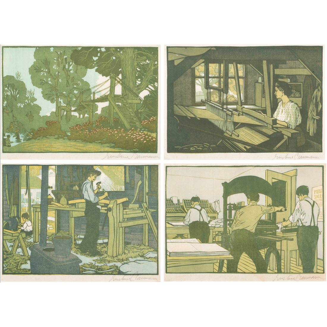 PRINTS, GUSTAVE BAUMANN (lot of