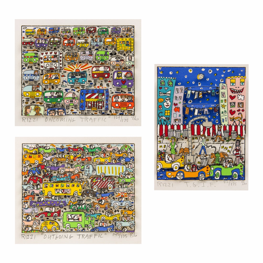 PRINTS, JAMES RIZZI(lot of 3) James