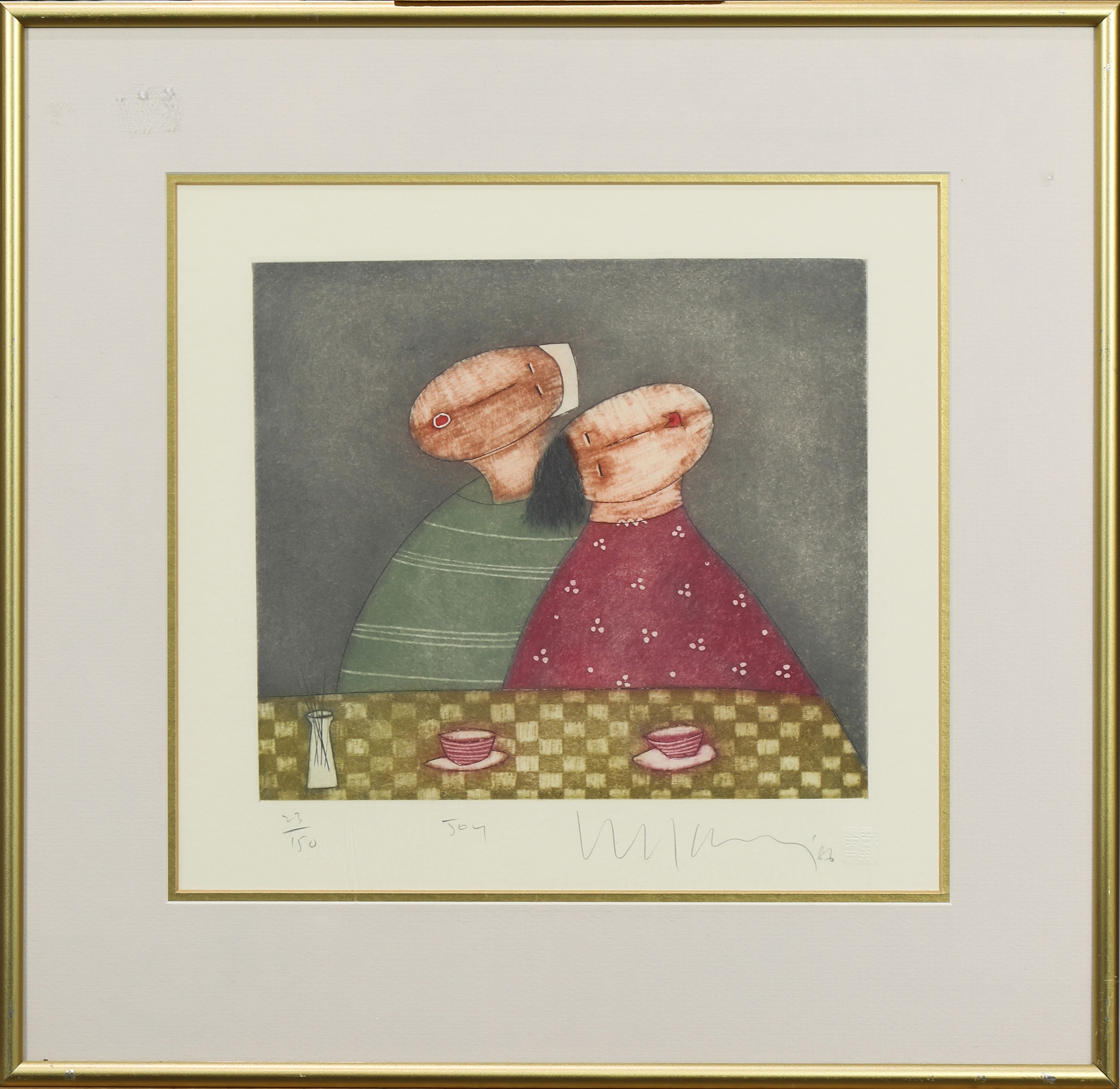 PRINTS, JOY (lot of 2) "Joy," 1986,