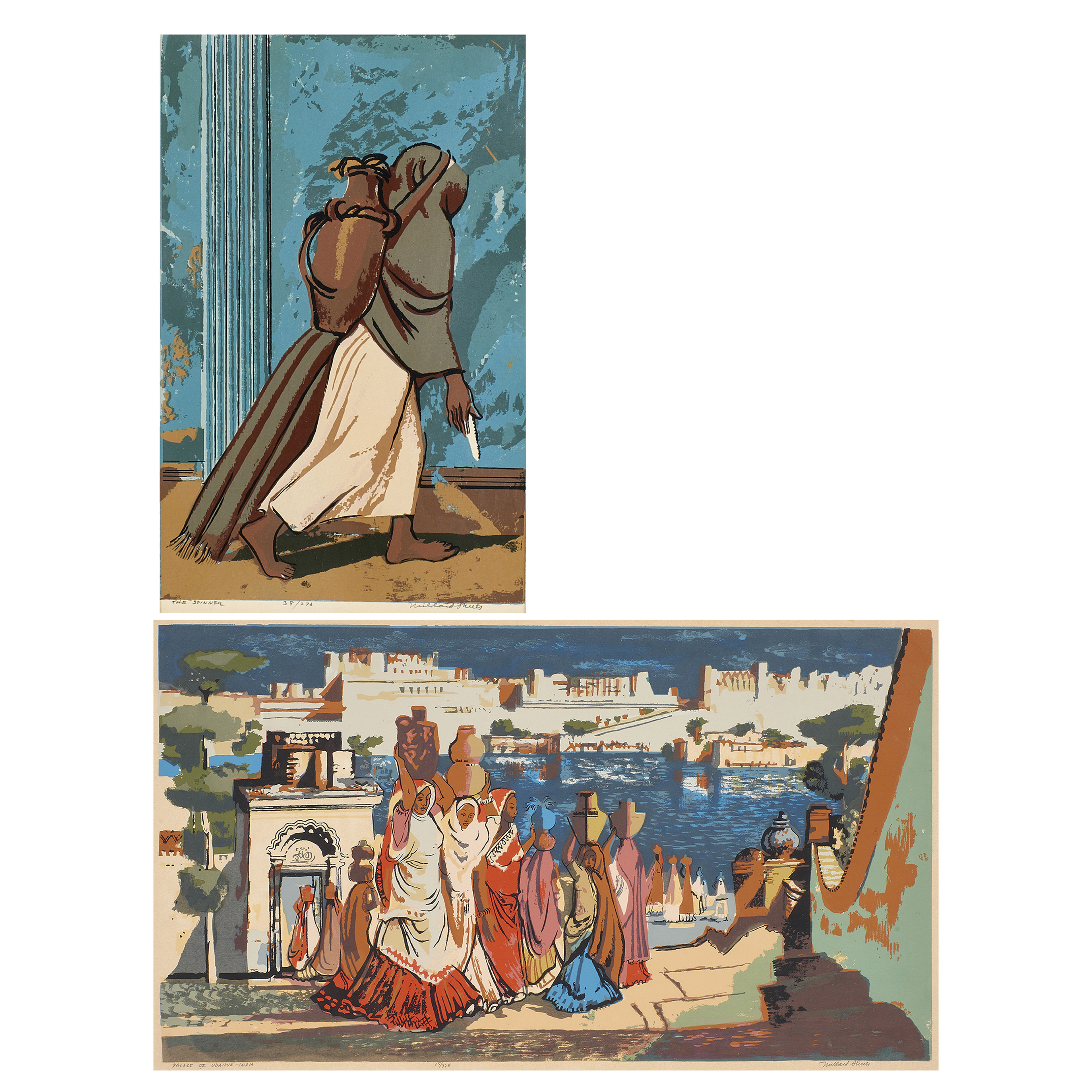 PRINTS, MILLARD SHEETS (lot of 2)