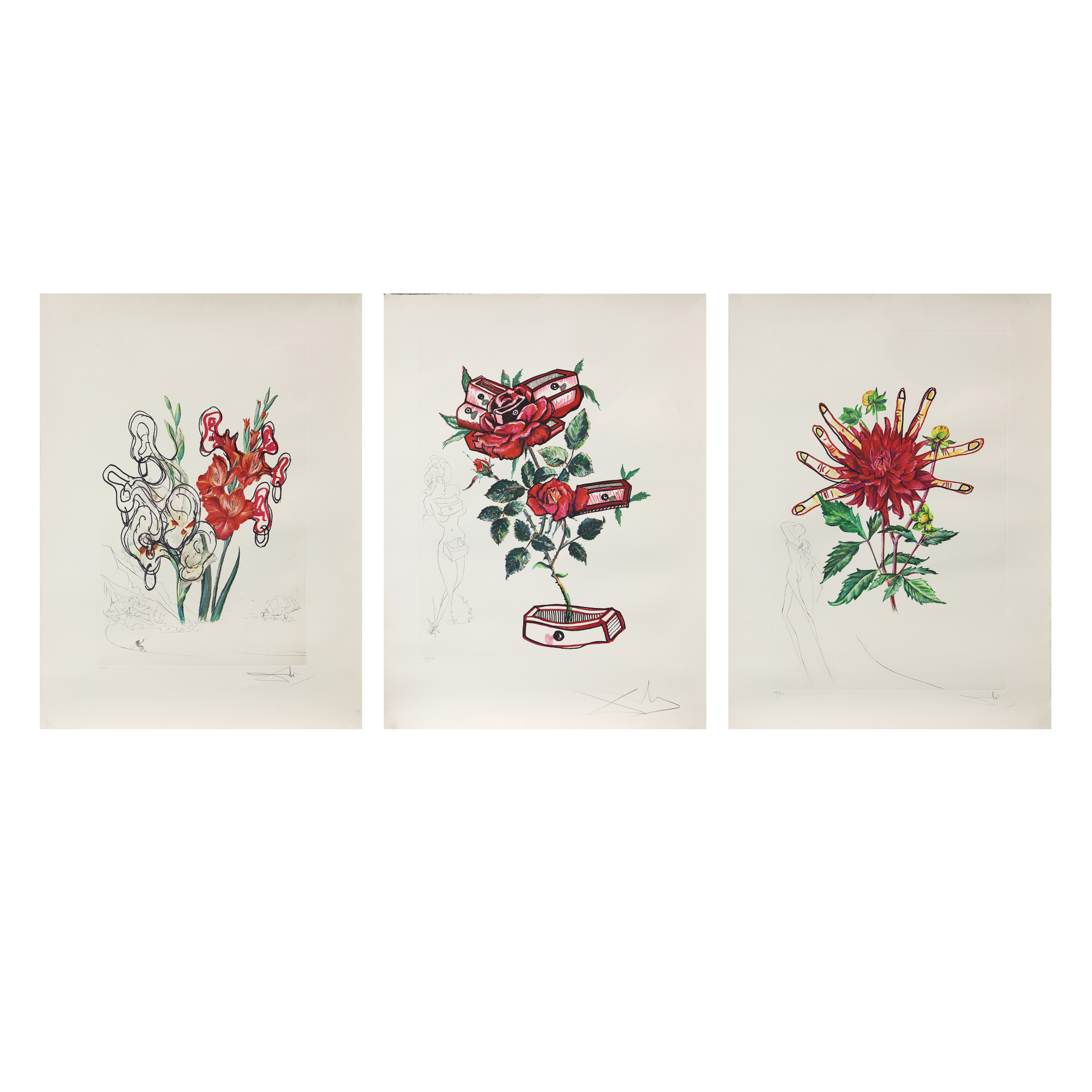 PRINTS, SALVADOR DALI (lot of 3)