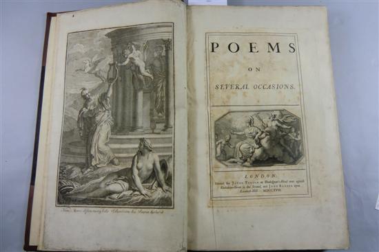 PRIOR (M) POEMS ON SEVERAL