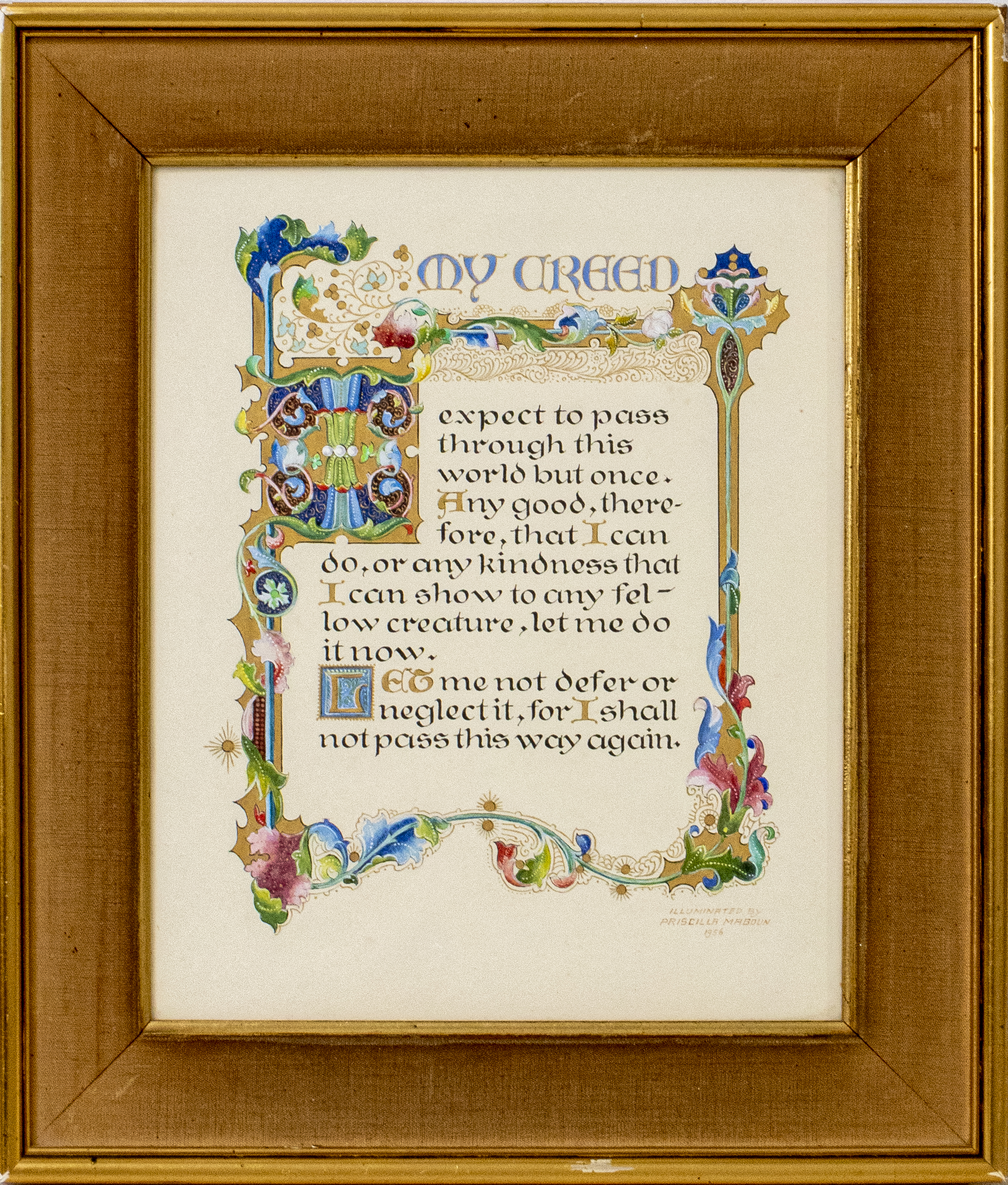 PRISCILLA MAGOUN "MY CREED"