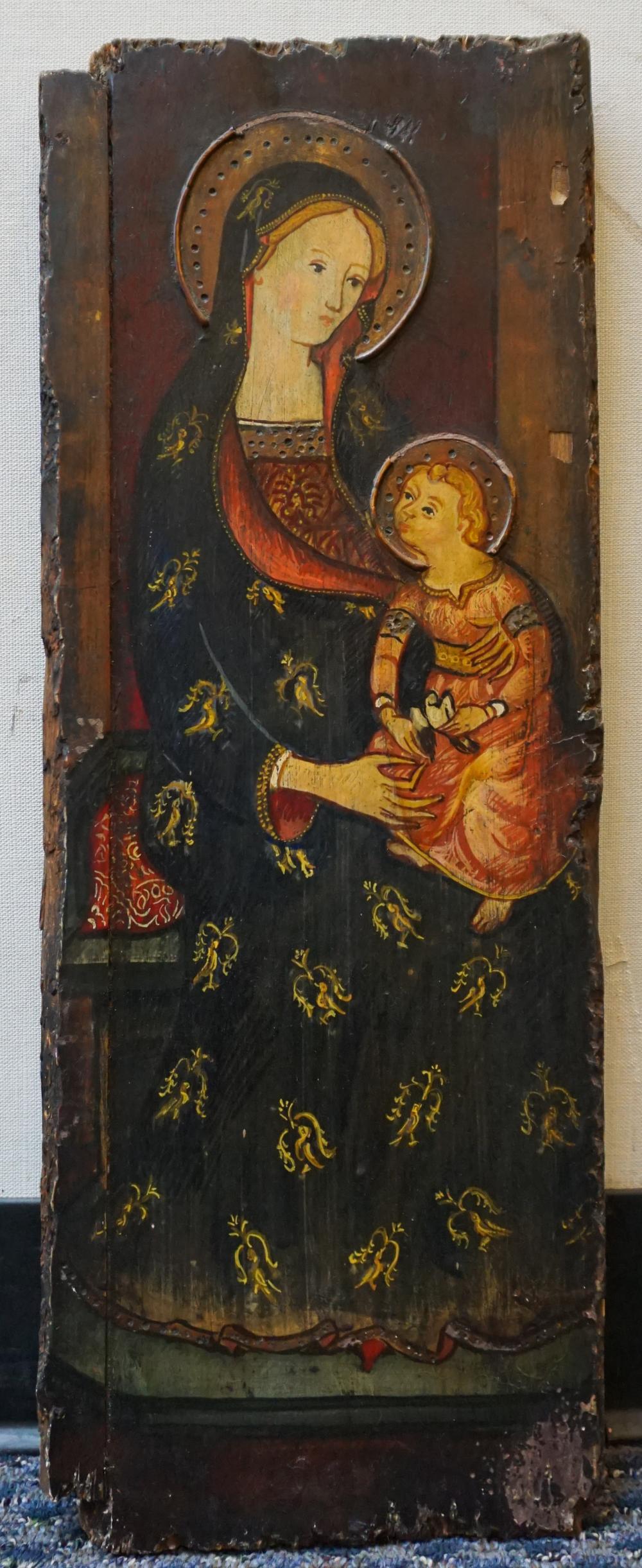 PROBABLY ENGLISH PAINTED WOOD