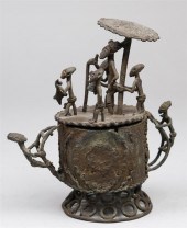 PROBABLY YORUBA BRONZE SCULPTU
