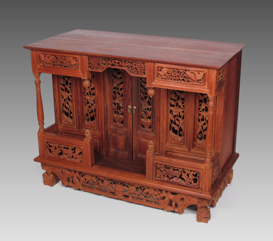 PROFUSELY CARVED TEAK ALTAR