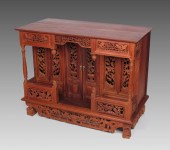 PROFUSELY CARVED TEAK ALTAR TA