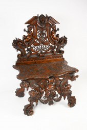 PROFUSELY CARVED WALNUT ITALIA