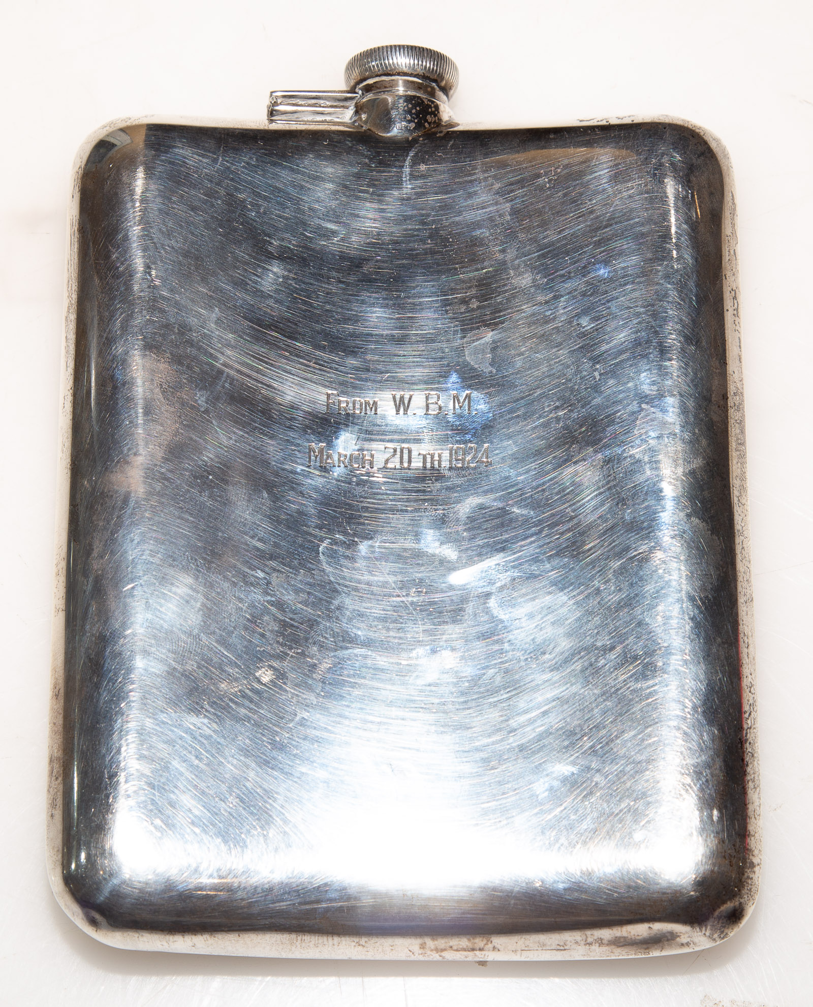 PROHIBITION ERA STERLING FLASK