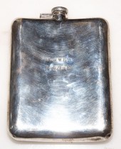 PROHIBITION ERA STERLING FLASK