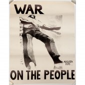 PROTEST POSTER, "WAR ON THE PE