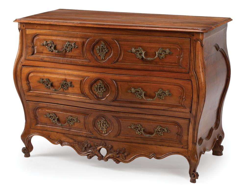 PROVINCIAL CARVED FRUITWOOD BOMBE