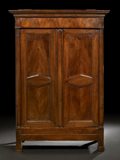 Provincial Empire Mahogany Armoire,