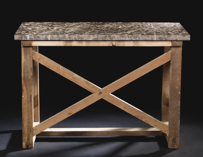 Provincial Fruitwood and Marble-Top