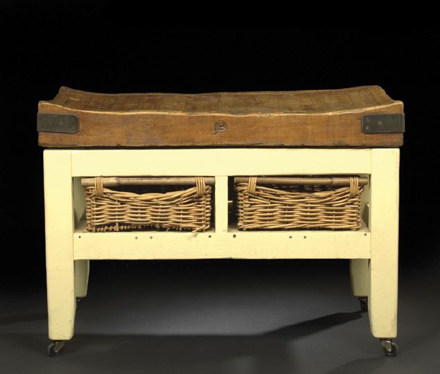 Provincial Fruitwood Butcher Block,