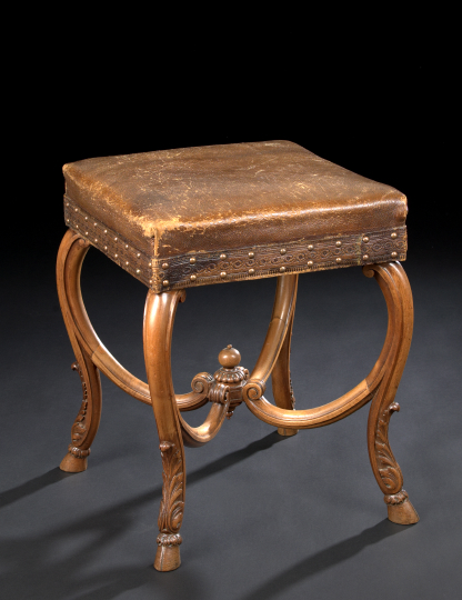 Provincial Fruitwood Stool, 