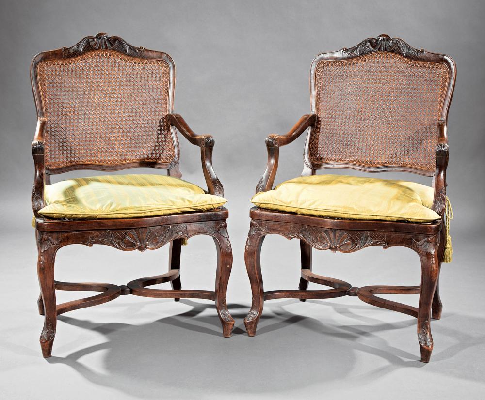 PROVINCIAL LOUIS XV CARVED WALNUT