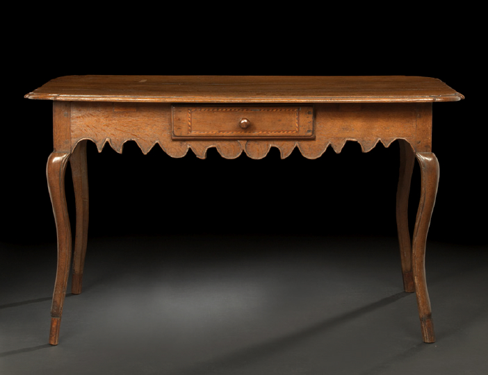 Provincial Louis XV-Style Oak