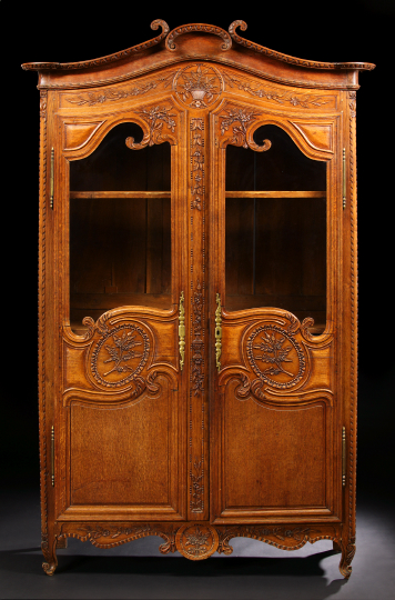 Provincial Louis XV-Style Oak