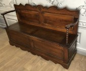 PROVINCIAL MIXED WOOD SETTLE,