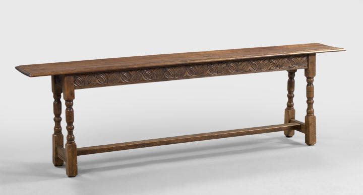 Provincial Oak Bench,  late 19th