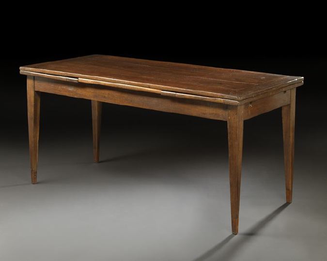 Provincial Oak Draw-End Table, 